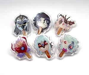 Fatui Collection :: Genshin Impact Popsicle Pins Adjustable Clips Hand Made