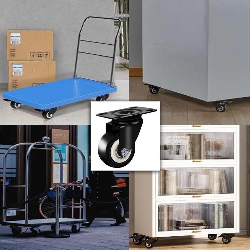 Premium 15 Inch and 2 Inch Heavy Duty Casters Set with Brakes Swivel Locking Wheels for Workshop Carts Furniture Movers