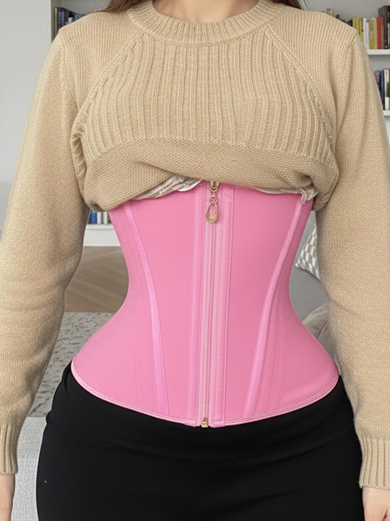 Women's sports belt, pure natural latex corset waist seal, suitable for daily yoga waist slimming, body shaping, body slimming and belly-tightening Columbia belt Shapewear Womenswear SpringStatements Black waist trainers faja faja body shaper fajas
