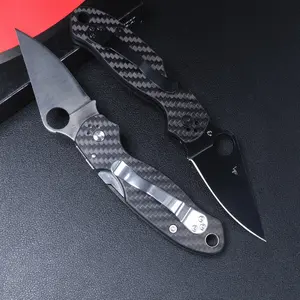 C223 Outdoor Folding Knife, fruit knife, carbon fiber handle, S30V high hardness steel blade, outdoor camping, driving, fishing EDC tool
