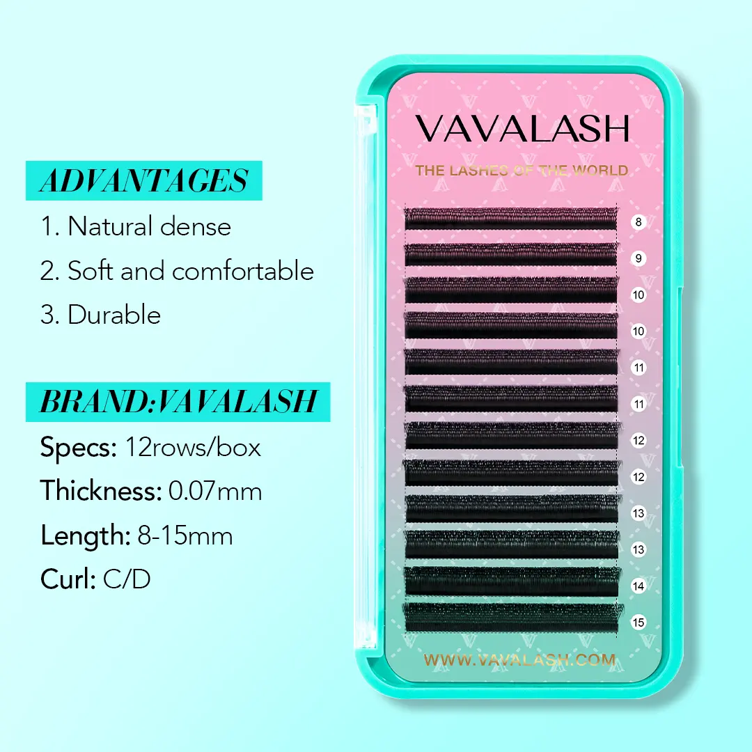 W-Shape 3D Premade Volume Fan Lash Extensions 0.07mm