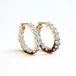 Halo Hoop Yellow Gold