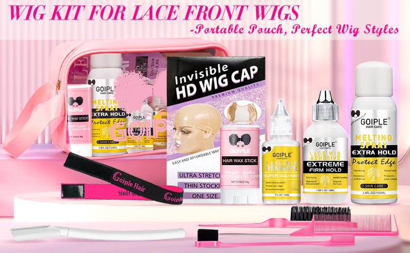 Lace Melting Spray Wig Lace Glue for Lace Front Wigs, Extra Hold Front Glue Adhesive Hair Replacement Adhesive Tools