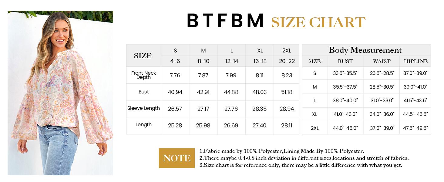 BTFBM 2026 Women's Casual Blouse Shirts V Neck Long Puff Sleeve Shirts Lightweight Chiffon Spring Summer Tops #Outdoorfun