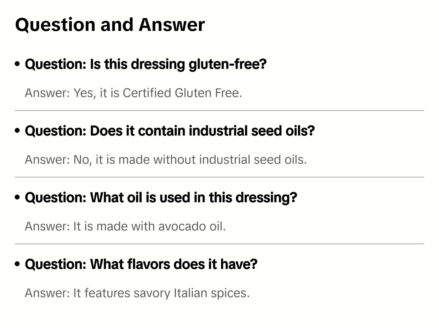 Dreamy Italian Dressing