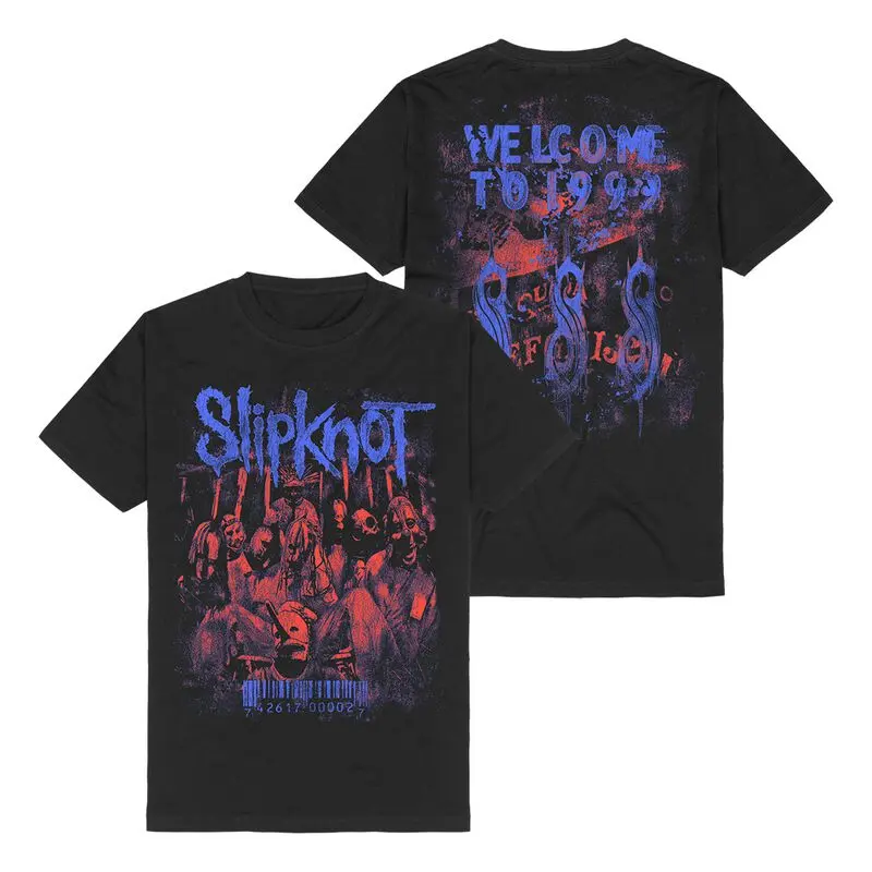 Women's Slipknot Print Casual Classic T-Shirt - Unisex Relaxed Fit Vintage Band Top, Smooth Cotton, Short Sleeves, Cargo-Matching for Concerts