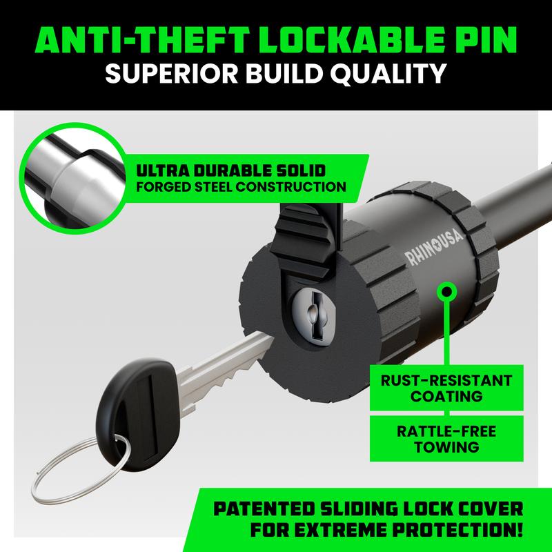 Rhino USA 2.5" Locking Trailer Hitch Pin