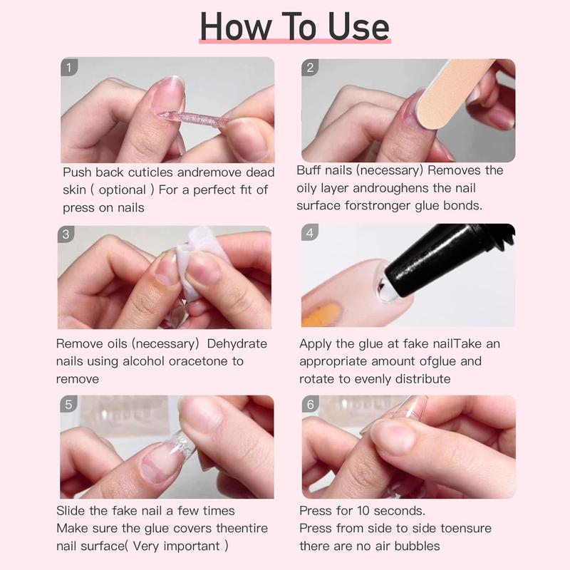 Wearable Nails ，10g Upgraded Super Strong Semi-Solid Tube Xiaomi Glue, Quick-Drying Patch Glue, No Whitening, No UV Light Required, Durable, with Decoupling Solution Set