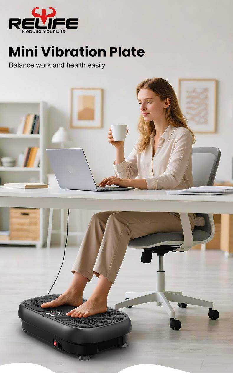 Relife Sports Vibration Plate for Lymphatic Drainage Magnetic Foot Massage Injury Rehabilitation Plate Exercise Body Workout for Women,Capacity Weight 440LbS