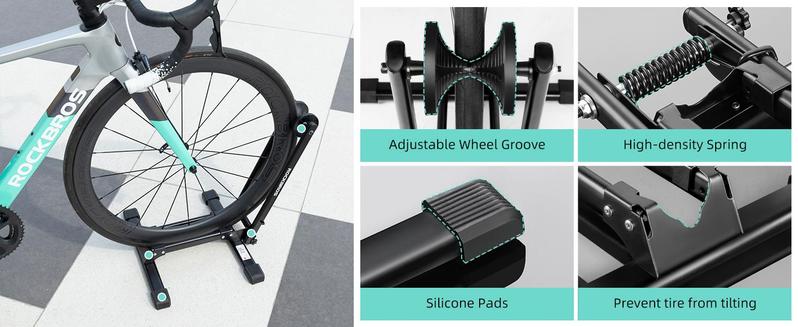 ROCKBROS Foldable Bike Stand Floor Bike Parking Stand Bike Holder 20"-29" Mountain Road Indoor Outdoor Garage Storage
