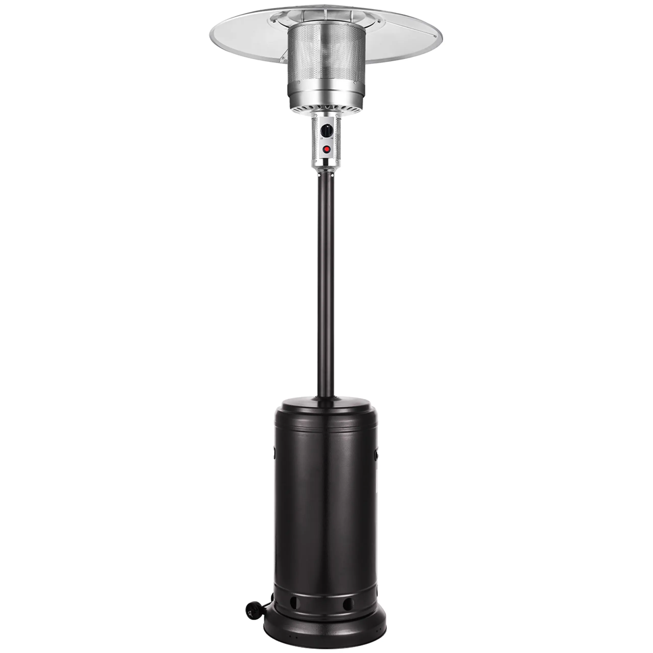 Vivicreate 48000 BTU Outdoor Propane patio hear with wheels,CSA listed regulator and gas hose, black, 88 inch height, HT-H-3001