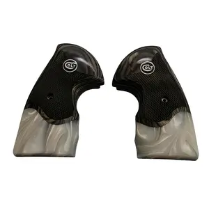 Colt Python Black Rosewood Panels Pearl Acrylic Black Medallion Silver COLT Letters