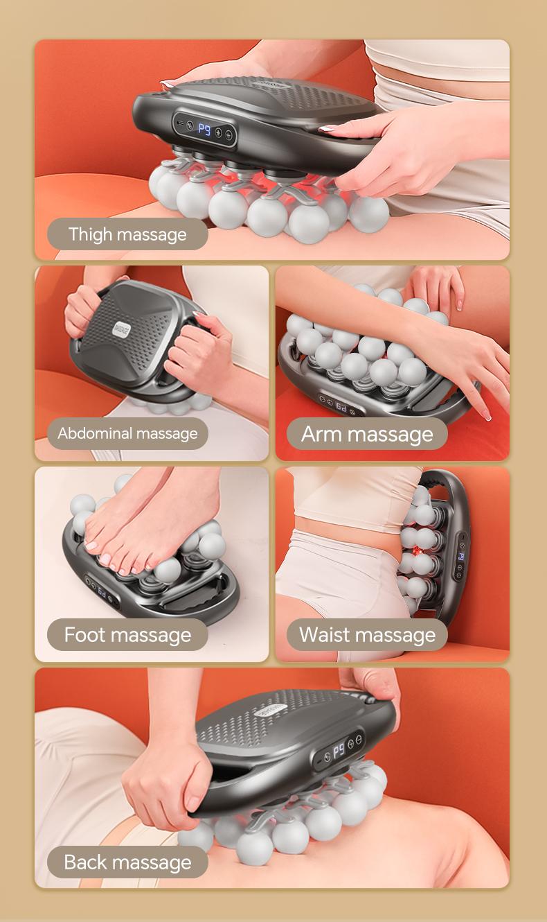 BENBO 20-Ball Massage Gun with 30 Levels & 9 Modes, Quiet Muscle Massager for Back, Shoulders, Legs & Feet, Adjustable Intensity for Daily Relaxation