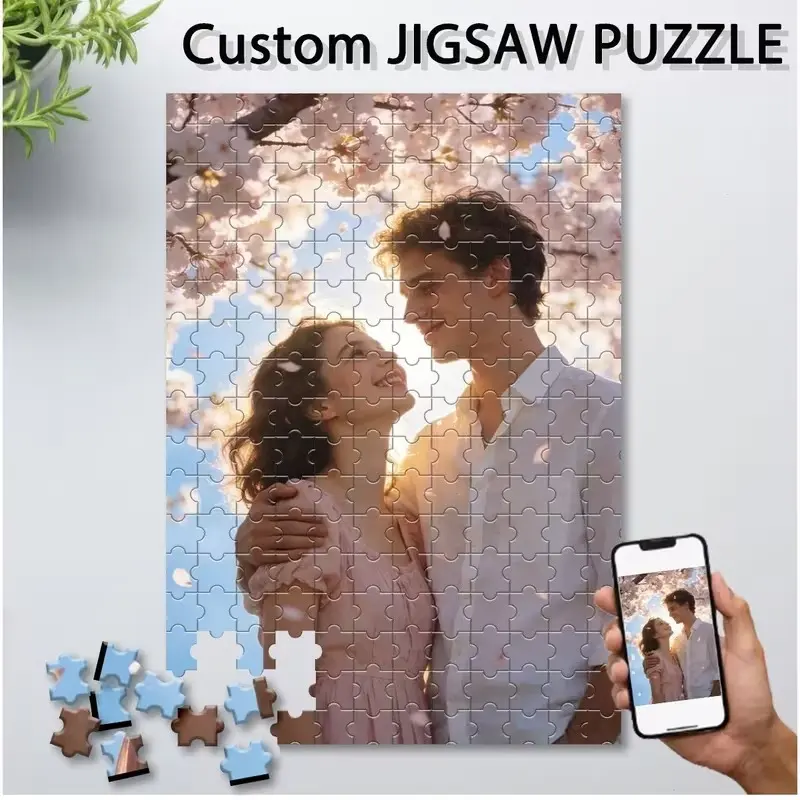 Custom 1000pcs Puzzle Photos,Personalized Memory Puzzle Custom Photo Collage Puzzle Best Gift for Parents Grandparents Family Love Keepsake, Personalized DIY, Customers Can Customize with Their Own Images, Suitable for Customizations Like Photos decor