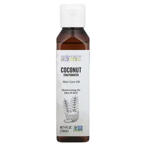 Aura Cacia Fractionated Skin Care Oil, Coconut, 4 fl oz (118 ml)
