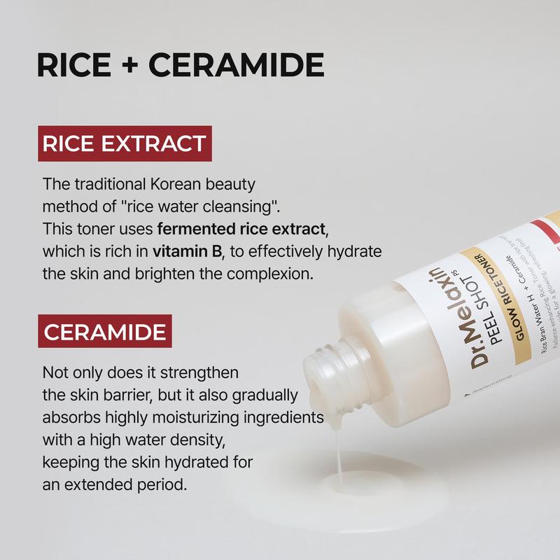 [Dr.Melaxin Official] White Rice 3-Step Glass Skin Set | With Niacinamide, PDRN & Rice Bran Water for a Radiant Korean Glow