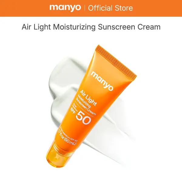 [manyo] Airlight Moisturizing Sunscreen - Lightweight Hydrating Korean Sunscreen, No White Cast Daily Sun Shield, Skin Repair Makeup Prep Moisture Hydrate