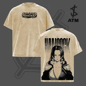 Boa Hancock Graphic Tee – Hoodie Wash Oversized Heavyweight Anime T-Shirt, Manga Panel Design with Large Back Graphic, Classic Manga Art Style, High-Quality Cotton Fabric, Soft Washed Finish, Unisex Anime Merch