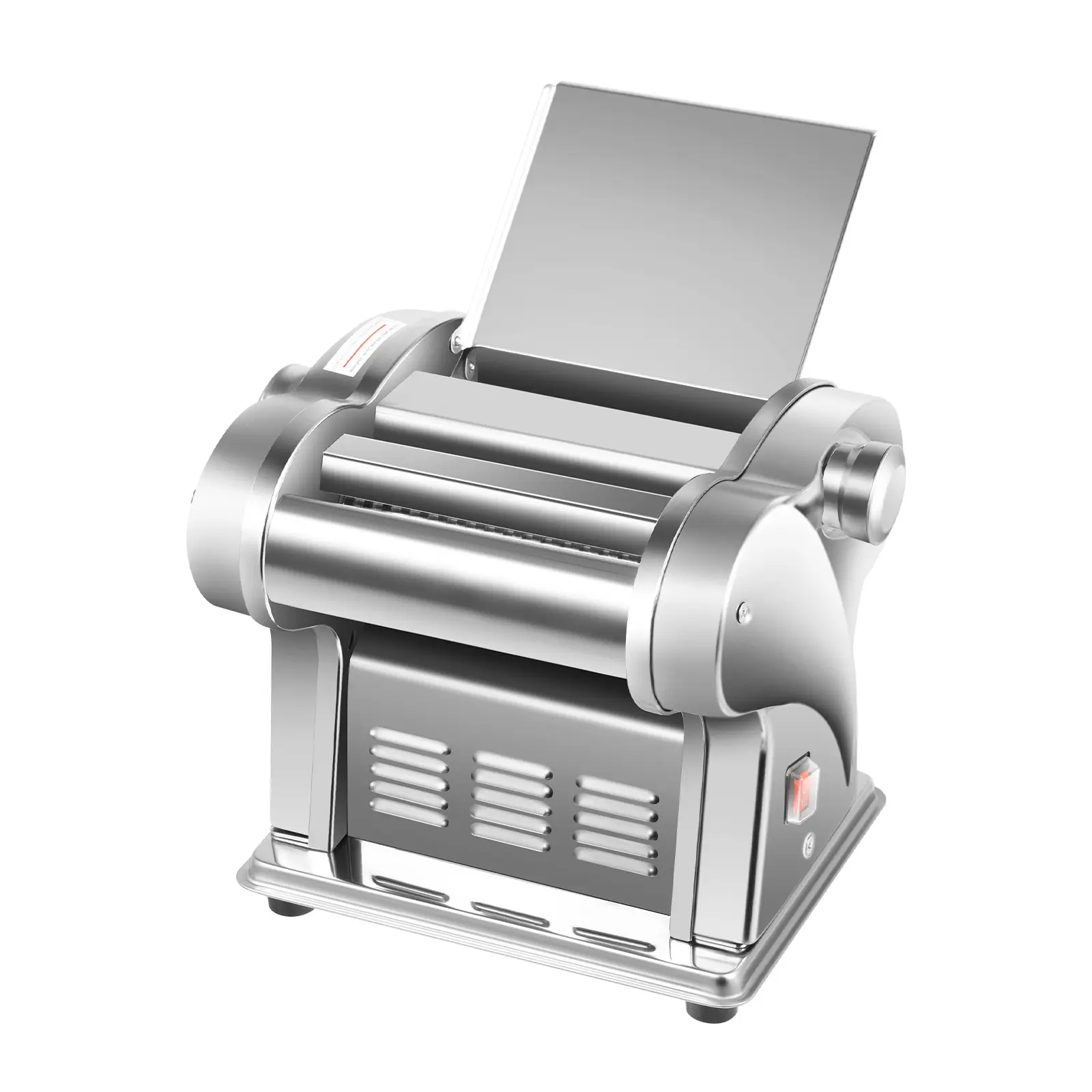 Electric Pasta Machine - 8-Gear Adjustable Thickness (0.5-3.5cm), Electroplated Nickel Stainless Steel Kitchen Utensils, 110V, 26*20.5*21.5cm, 7.5kg, Reusable for Noodle & Dumpling Wrapper Cutting, Home & Noodle Shop Use