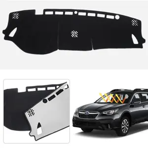 Canvcle 2020-2025 Subaru Outback Dashboard Cover Custom Fit Premium Polyester Non-Slip UV Protection Anti-Glare Sunshade Black Interior Accessories