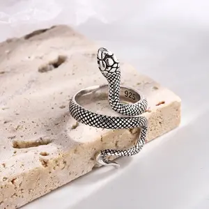 Textured Snake Steel Ring