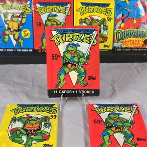 Topps Teenage Mutant Ninja Turtles 1989 Series 1 Sealed Pack 11 Cards 1 Sticker Collectible Trading Cards