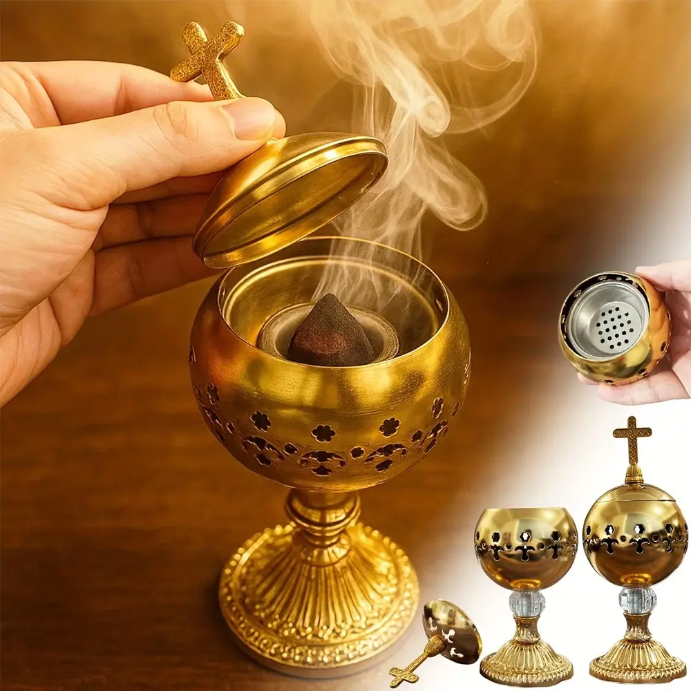 Elegant Incense Burner Bakhoorburner Carbon Charcoal Smooth Surface Middle Eastern Craft Fashion Home Fragrance Room Fragrance Decor Ornament Incense Holders Bakhoor Incense Burners