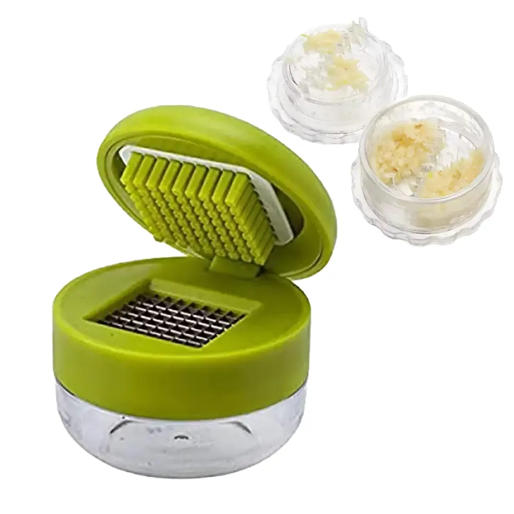 Manual Garlic Twister & Mincer - Compact Kitchen Prep Gadget for Garlic, Ginger, Onion, Herbs, Nuts (Indoor Recreation Kitchen Tool)