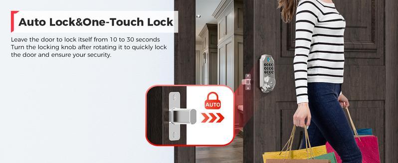 Smart Fingerprint Door Lock, 4-in-1 Keyless Entry Deadbolt, App-Assisted Control