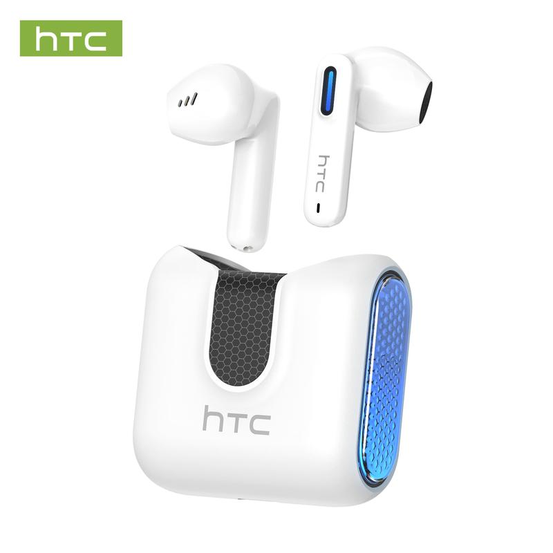 HTC NE49 Wireless Earbuds Bluetooth 6.0 Gaming Headsets High Fidelity IPX5 Waterproof, Suitable for Office, Sports, Study and Audio Calls, Built-in Microphone, TWS Earphones