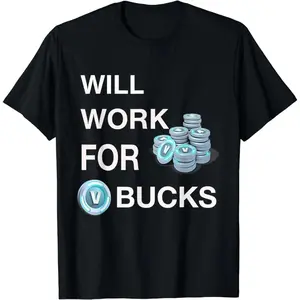 Cotton Short Sleeve V Bucks Shirt Fun Gamer Youth Tee for Men and Women