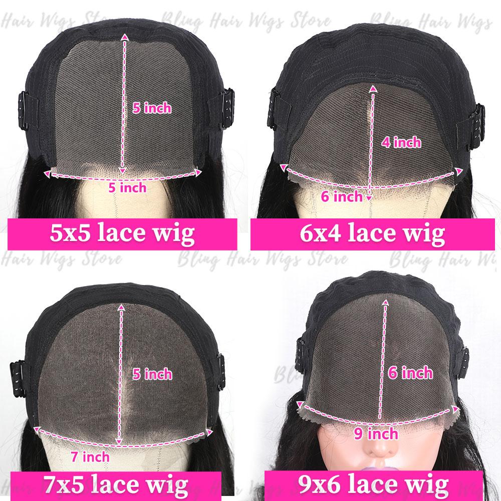 Bling Hair Wear and Go Glueless Straight Human Hair Wigs 180 Density Silky Straight 9x6 7x5 5x5 6x4 Hd Lace Closure Wig Human Hair PrePlucked Brazilian Hair For Women TikTokShopBlackFriday