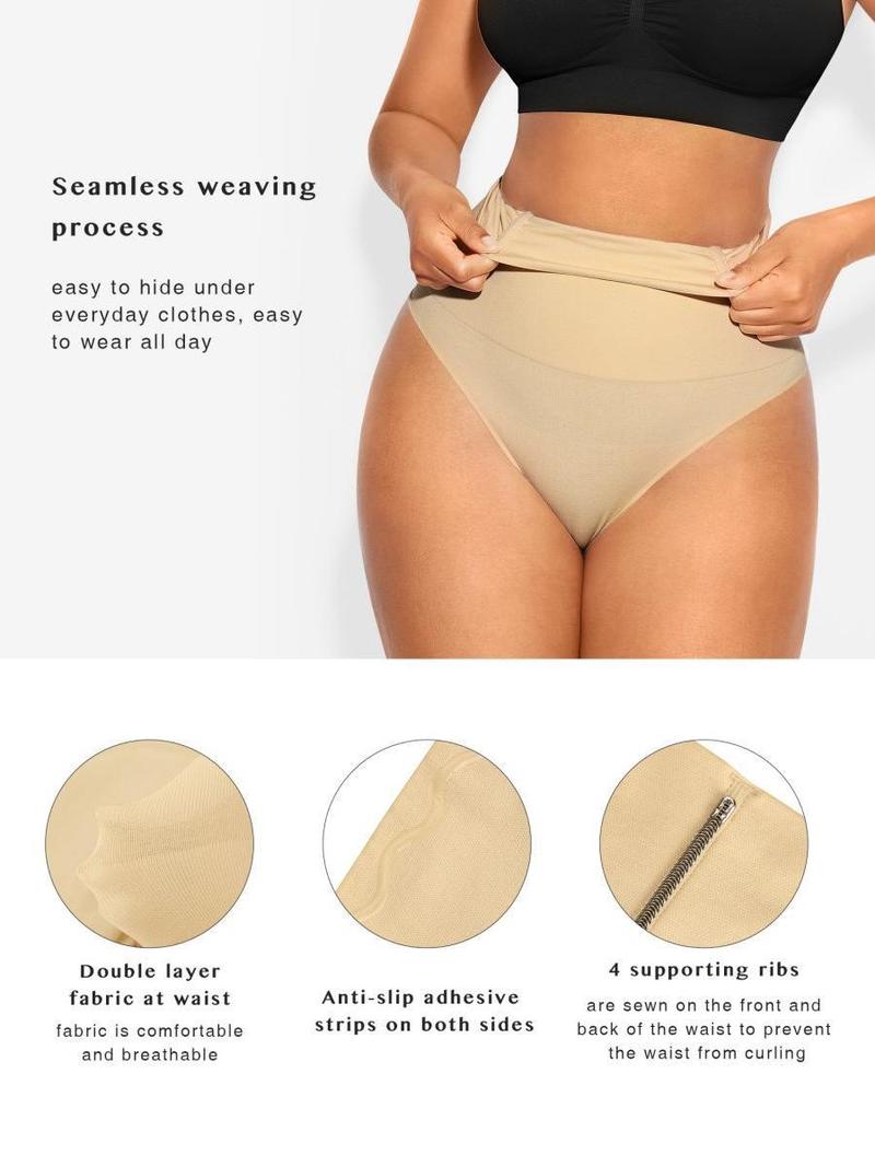 LOVERBEAUTY High Waist Tummy Control Seamless Thong Control Panties Comfortable Panty Shapewear Soft Womenswear Feminine Shapewear Soft Smooth Fit