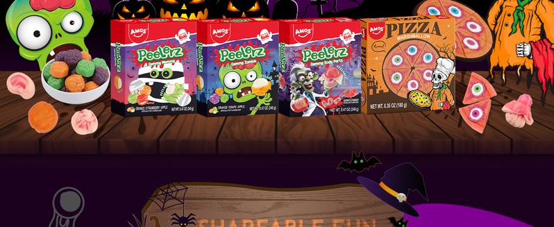 Amos Halloween Gummy Party Pack – Eyeballs, Body Parts, Mummy & More! | Spooky Candy Box for Trick-or-Treating | FREE Gift Bag Included Amos Halloween Gummy Party Pack – Eyeballs, Body Parts, Mummy & More! | Spooky Candy Box for Trick-or-Treating | FREE Gift Bag Included