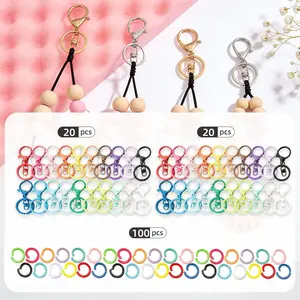 40 Pcs Lobster Claw Clasps, Keychain Metal Swivel Clasps Hook with Swivel Clip with Flat Split Keychain Ring and 100 Pcs Jump Ring for Jewelry Making DIY Craft,Valentine's Day Gifts,Hand Tools Kits