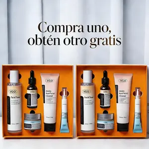 VGO Skincare Five-step Routine Vitamin C Moisturizing Repair Daily Care All-in-One Set Cleanser Moisturizer-B Cleansing Moisture Maintenance Kit Ultimate Kit