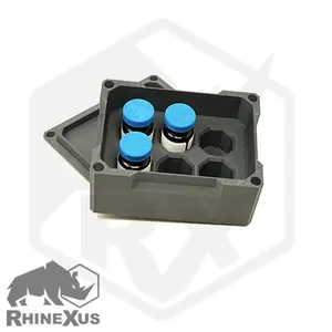 5 or 10mL - 6 Vial Storage Case For Peptide Insulin TRT Medical Organization & Storage Container Secure Magnetic Design Compact Refrigerator Safe
