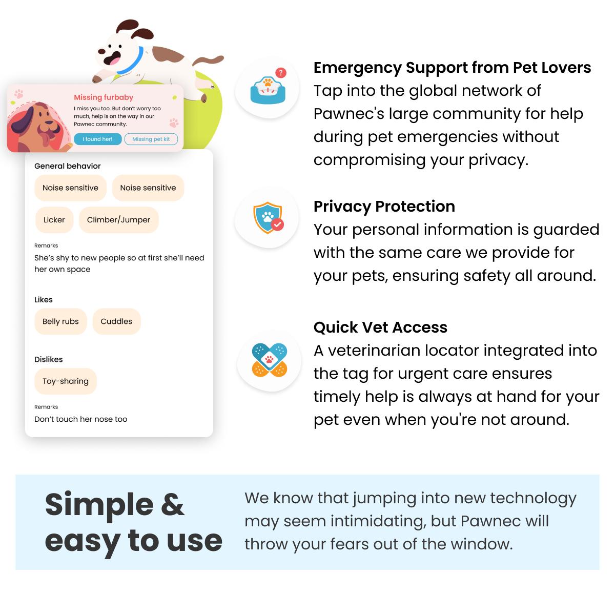 NeoCollar 'Pet Paradise' - 2-in-1 dog collar with ID tag - personalized with name - customized collar for pets NeoCollar 'Pet Paradise' - 2-in-1 dog collar with ID tag - personalized with name - customized collar for pets