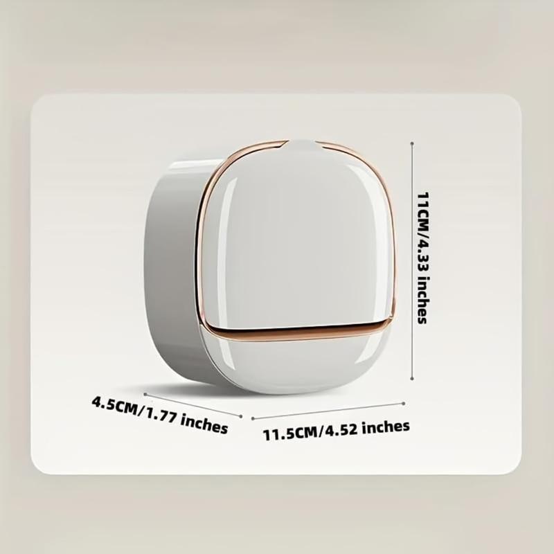 Luxury Soaps Holder with Drain Tray, Wall Mounted Drain Soap Box with Flip Lid for Bathroo, Waterproof Soaps Dish Bar