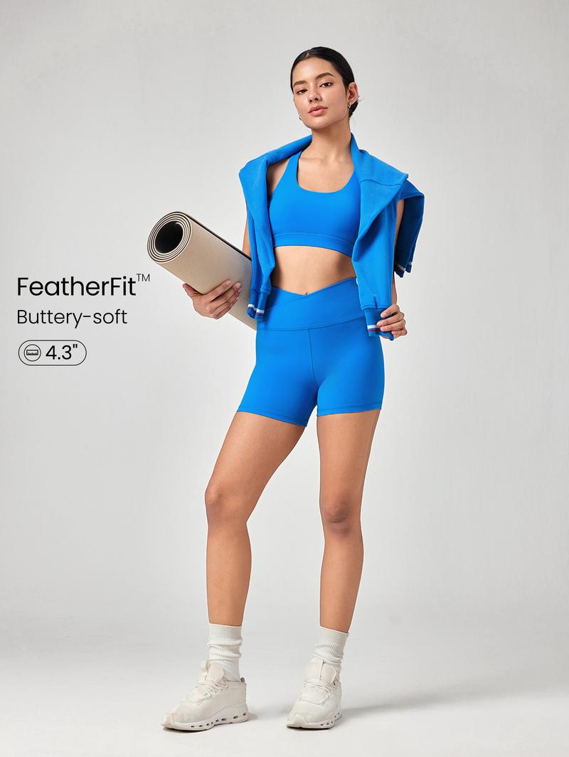 GLOWMODE 4.3" FeatherFit Crossover Cutie Biker Shorts Breathable Cycling Running Gym Workout TikTokShopBlackFriday