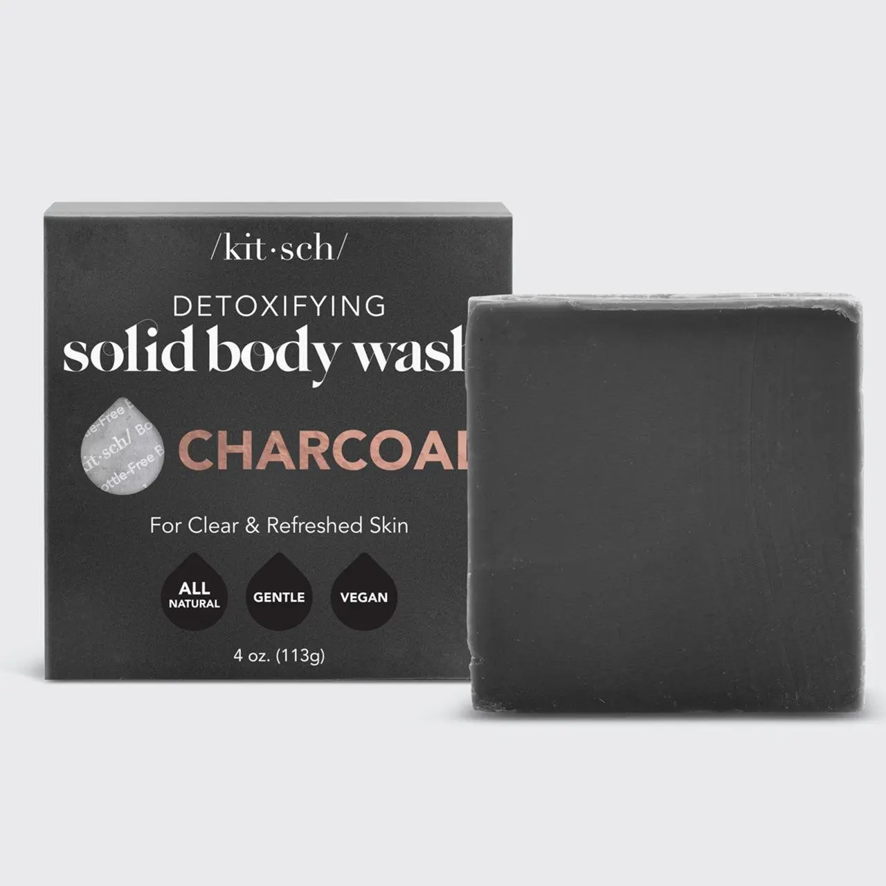 Charcoal Detoxifying Solid Body Wash Bar Body Care Cleansing