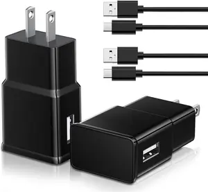 USB Charger Block，USB C Android Phone Wall Charger Block with Charge Cable Cord for Samsung Galaxy S25/ 24/23/ 22/21/ 20/10/ 10 Plus/ 10E/ 9/8/ Note 8/9/ 10/20 etc