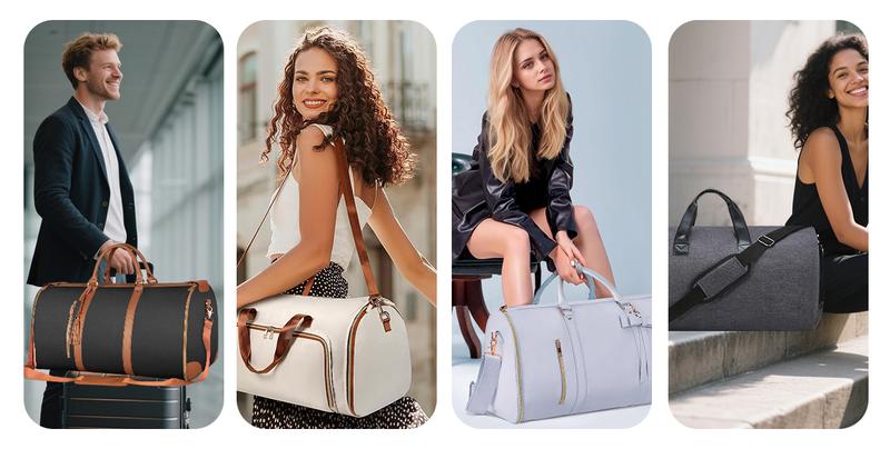 Lefame Travel Duffle Bag with Garment & Shoe Compartment, Waterproof & Breathable, TSA-Approved, 57L Capacity, Ideal for Weekender, Gym, Hospital, Holiday Travel