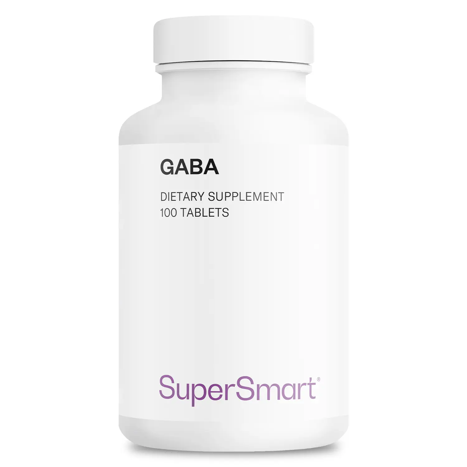 SuperSmart - GABA 750mg per Day (High Strength) - Gamma-Amino Butyric Acid GABA Supplement | Non-GMO & Gluten Free - 100 Tablets