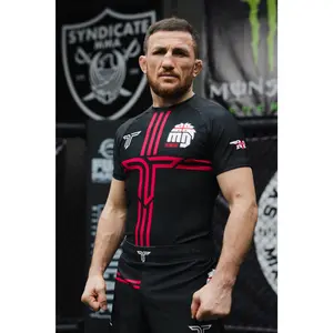 Merab Dvalishvili Short-Sleeve Rashguard - Black