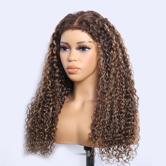 【Glueless 4c Edge】Blonde Highlight Curly Human Hair Lace Frontal Wig 13x4 Undetectable HD Lace Front Wig For Women #Tiktokshopblackfriday 【Glueless 4c Edge】Blonde Highlight Curly Human Hair Lace Frontal Wig 13x4 Undetectable HD Lace Front Wig For Women #Tiktokshopblackfriday