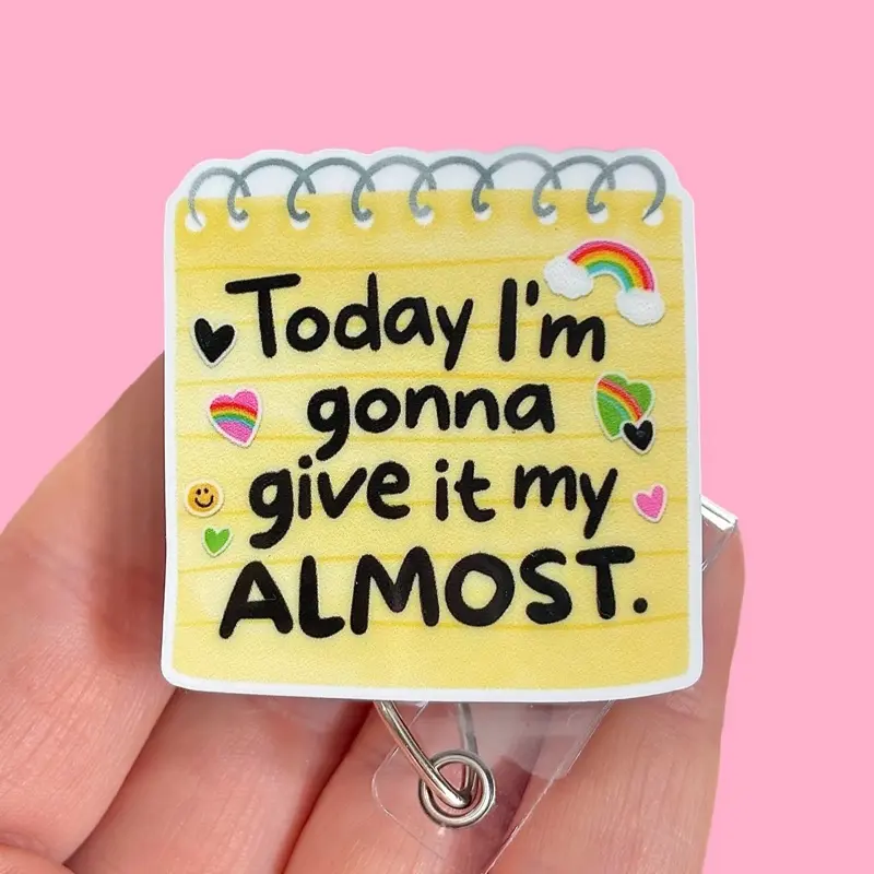 Glitter My Badge Today I’m going to give it my almost badge reel for nurse and hospital workers. Badge clip Badge pull - Retractable swivel clip with a 360 rotation. Great gift for coworker.
