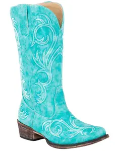 Women's All Over Embroidery Western Boot Snip Toe - 09-021-1566-2423 Bu
