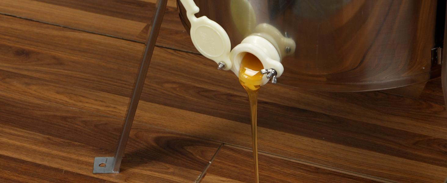 【Backtoschool】VEVOR Hand Crank Manual Honey Extractor, 3-Frame Stainless Steel Beekeeping Equipment, 39.3'' to 42.5'' Height-Adjustable Stand Honeycomb Drum Spinner with Lid for Kitchen, Basement Apiary Use, Adjustable Height, Manual Spin