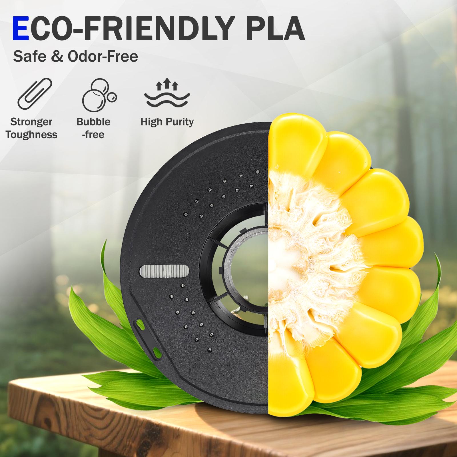 Epelay PLA+ 3D Printer Filament 1kg Spool Strong Smooth No Clog Easy Print Material in Black for DIY Projects Models Eco-Friendly Safe Epelay PLA+ 3D Printer Filament 1kg Spool Strong Smooth No Clog Easy Print Material in Black for DIY Projects Models Eco-Friendly Safe